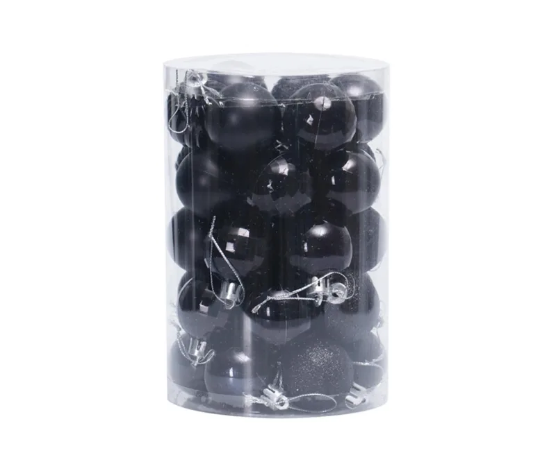 34Pcs Shatterproof Ball for Home-Black 34Pcs Shatterproof Ball for Home-Black