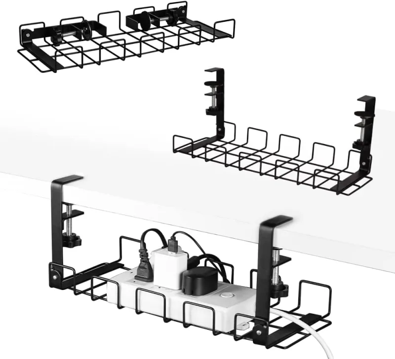 2 pack Under Desk Cable Management Tray 2 pack Under Desk Cable Management Tray