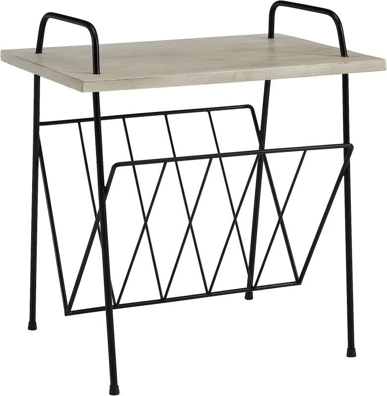 Crosley Wiltshire Turntable Stand Modern Retro White Wash Wood Crosley Wiltshire Turntable Stand Modern Retro White Wash Wood