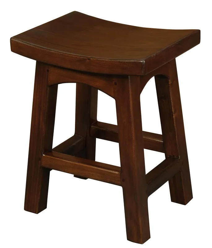 Tokyo Solid Mahogan Timber Footstool – Mahogany