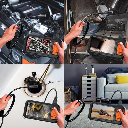 15M 8mm Lens Industrial Endoscope 1080P Digital Borescope Inspection Camera LED Lamp