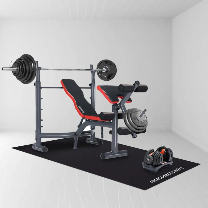 Powertrain 1.5m Exercise Treadmill Mat 5mm Thick Non-Slip EVA Floor Protector for Spin Bike Home Gym Equipment