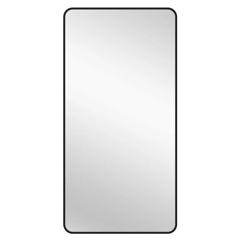 Black Metal Rectangle Mirror – Small 80cm x 100cm – Black, X Large (100cm x 200cm)