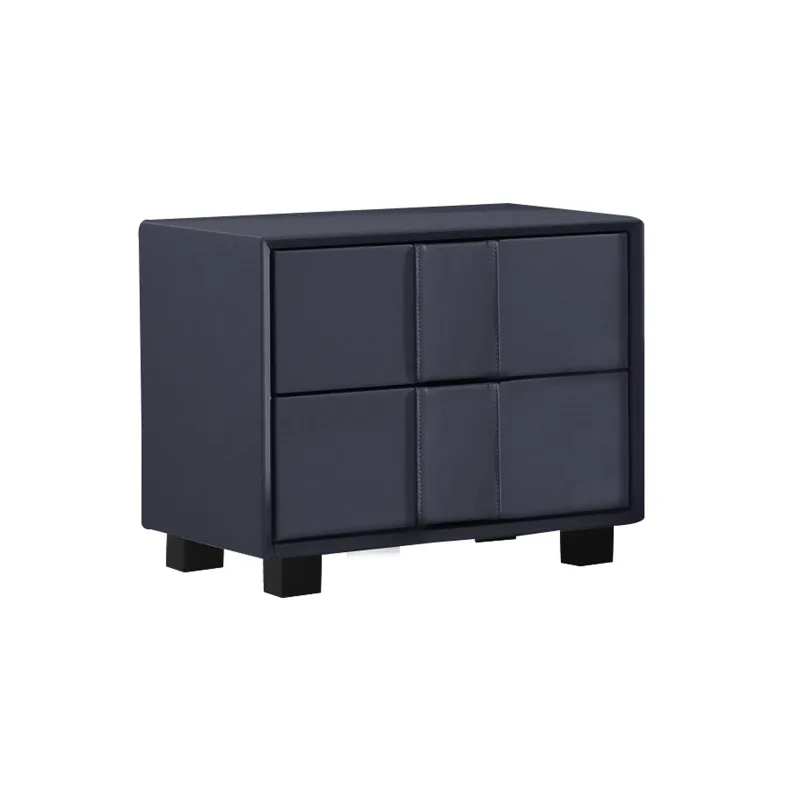 Prado Bedside Table MDF Construction Fabric Upholstery Iron Feet