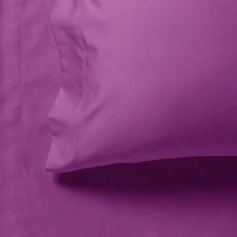 1000TC Ultra Soft Fitted Sheet & 2 Pillowcases Set – Double Size Bed – Purple