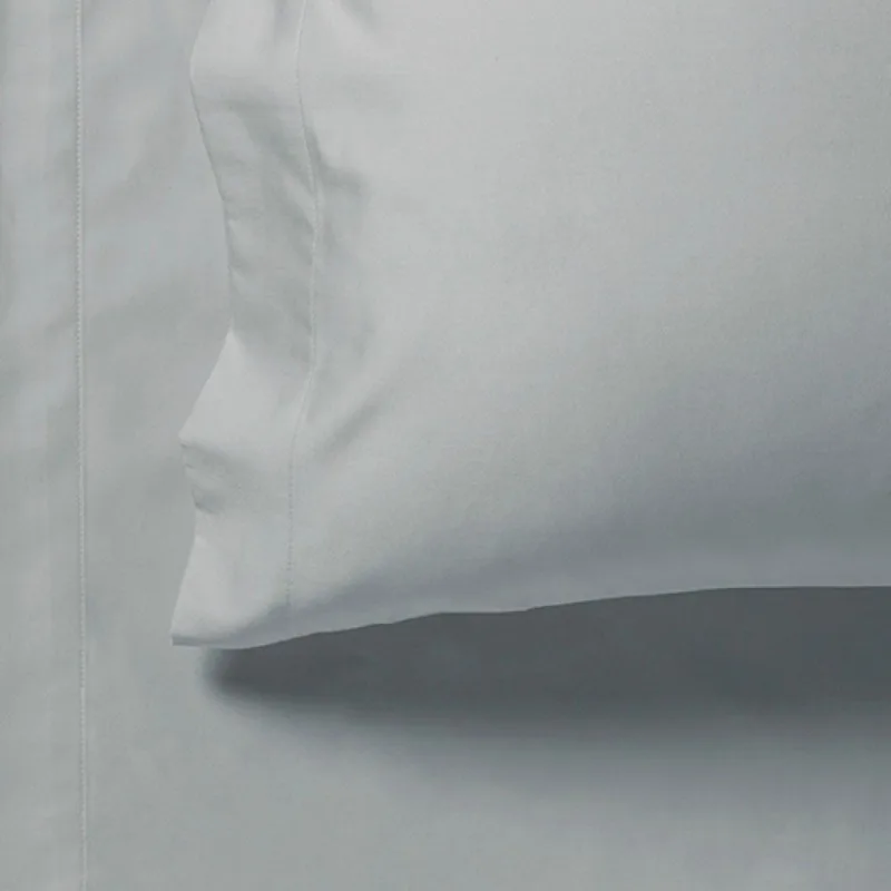1000TC Queen Size Bed Soft Flat & Fitted Sheet Set Silver