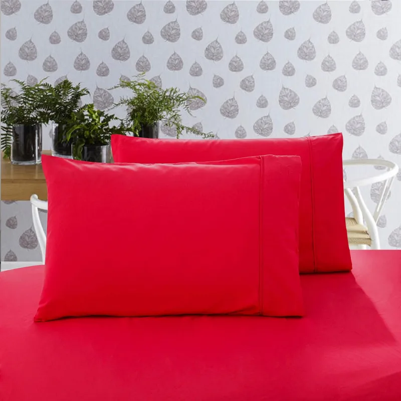 1000TC Premium Ultra Soft Queen size Pillowcases 2-Pack - Red 1000TC Premium Ultra Soft Queen size Pillowcases 2-Pack - Red