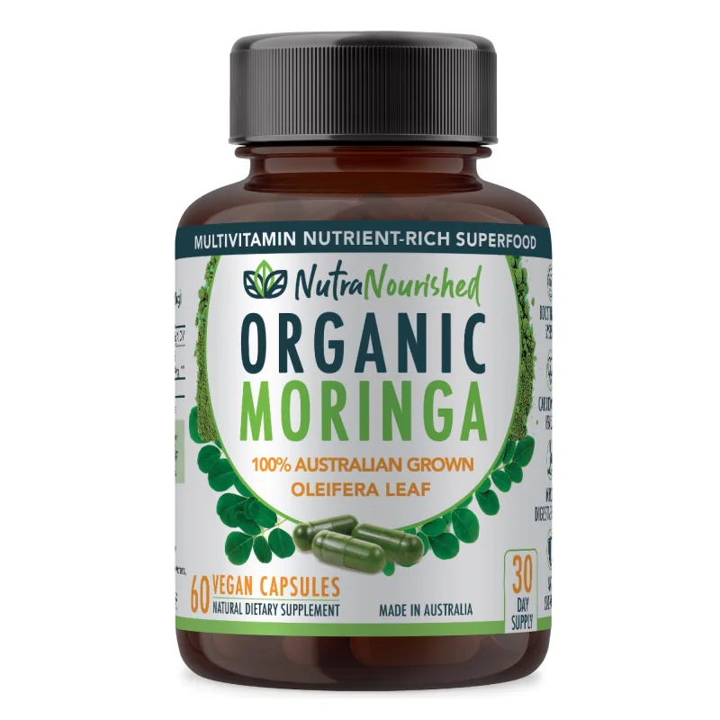 Organic Pure Moringa Leaf Capsules , 60 Vegan Capsules Organic Pure Moringa Leaf Capsules , 60 Vegan Capsules