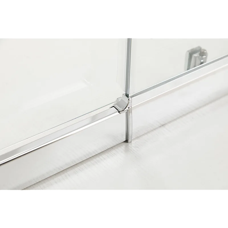 150mm Adjustable (1700x1010mm) Single Door Corner Sliding Glass Shower Screen in Chrome