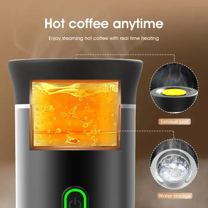 Portable Espresso Coffee Machine – Universal 3-in-1 Capsule, Coffee Powder, and Espresso Maker – Black