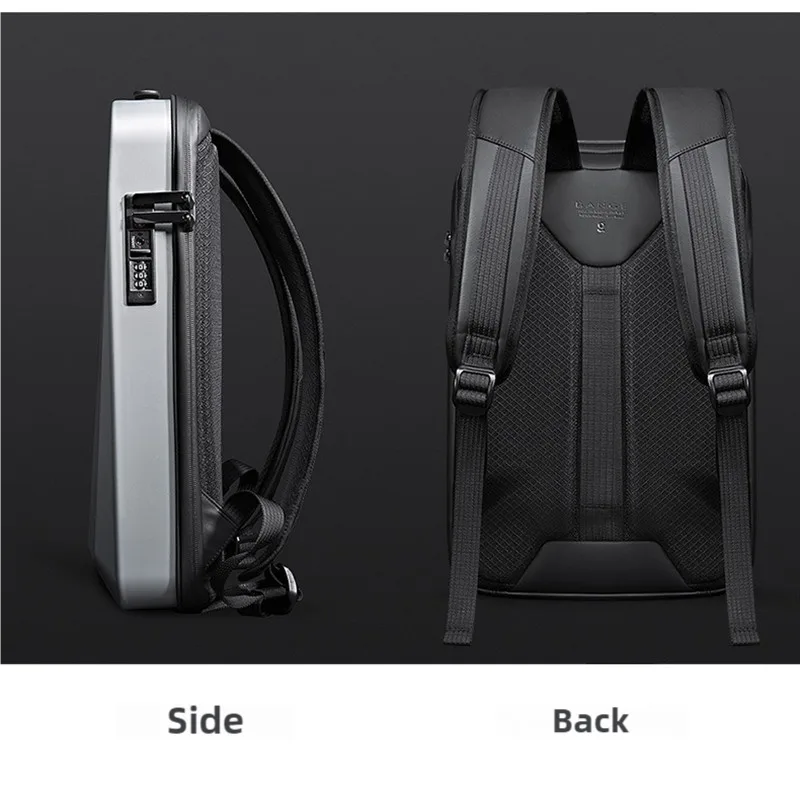 Premium Hard Shell Business Backpack with TSA Lock and USB Charging Port, Waterproof Laptop Bag for Men – Black Gold
