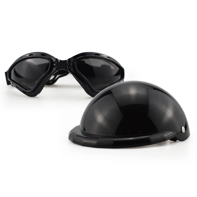 Size L Black Pet Helmet & Goggles Set - Adjustable Safety Gear for Dogs, UV Protection, Durable ABS Material, Stylish Outdoor Accessory Size L Black Pet Helmet & Goggles Set - Adjustable Safety Gear for Dogs, UV Protection, Durable ABS Material, Stylish Outdoor Accessory