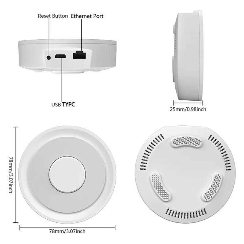Apple HomeKit Compatible Dual-Mode Wired Tuya Zigbee Gateway