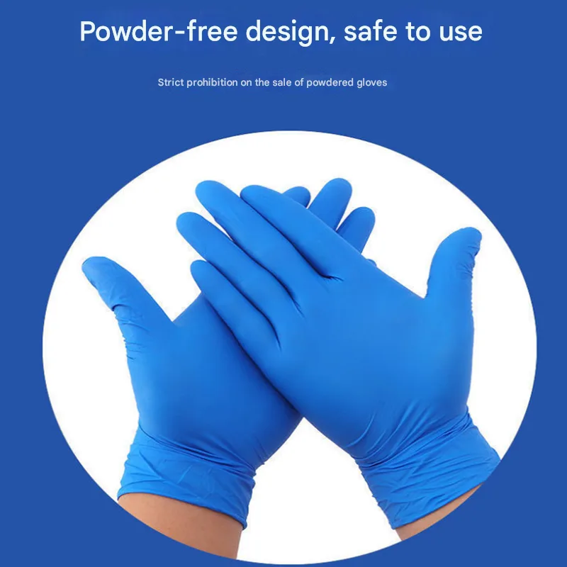 100 gloves White Premium Disposable Nitrile Gloves – Powder-Free & Extra Durable for Multi-Purpose Use(S)