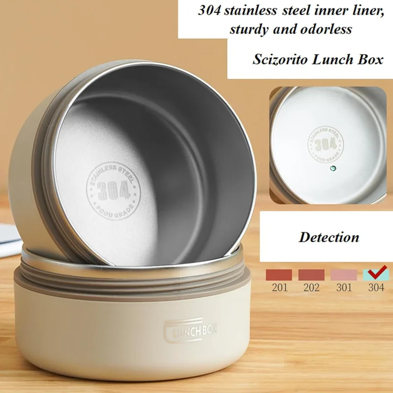 2-Pack 304 Stainless Steel Microwave-Safe Lunch Box Set – Stackable Insulated Bento Containers for Office & School – Blue