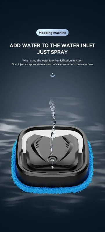 Black P6 Smart Robot Mop and Floor Cleaner