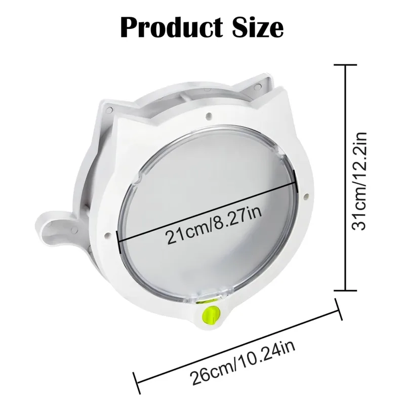 Indoor Cat Flap Door, 21cm/8.27in Opening
4 Locking Modes | Magnetic & Weatherproof | Thin Door & Wall | Easy Install |(white)