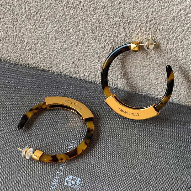 Hoop Earrings for Women Geometry Acrylic Resin Earrings Bohemia Tortoise Shell Earrings Mottled Statement Stud Earrings Fashion Jewelry(Brown) Hoop Earrings for Women Geometry Acrylic Resin Earrings Bohemia Tortoise Shell Earrings Mottled Statement Stud Earrings Fashion Jewelry(Brown)