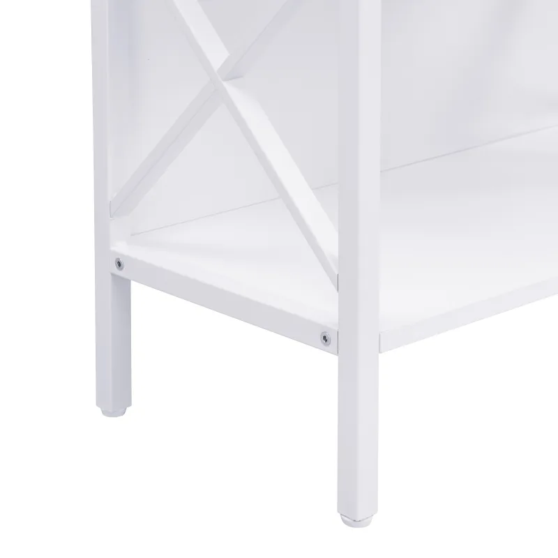 6 Tier Tall Bookshelf, White