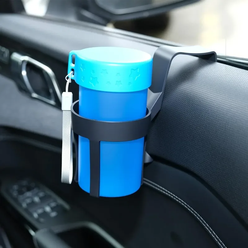 6 Pcs Car Window Cup Holders, Portable Hanging Drink Mounts for Truck RV Car Doors, Black