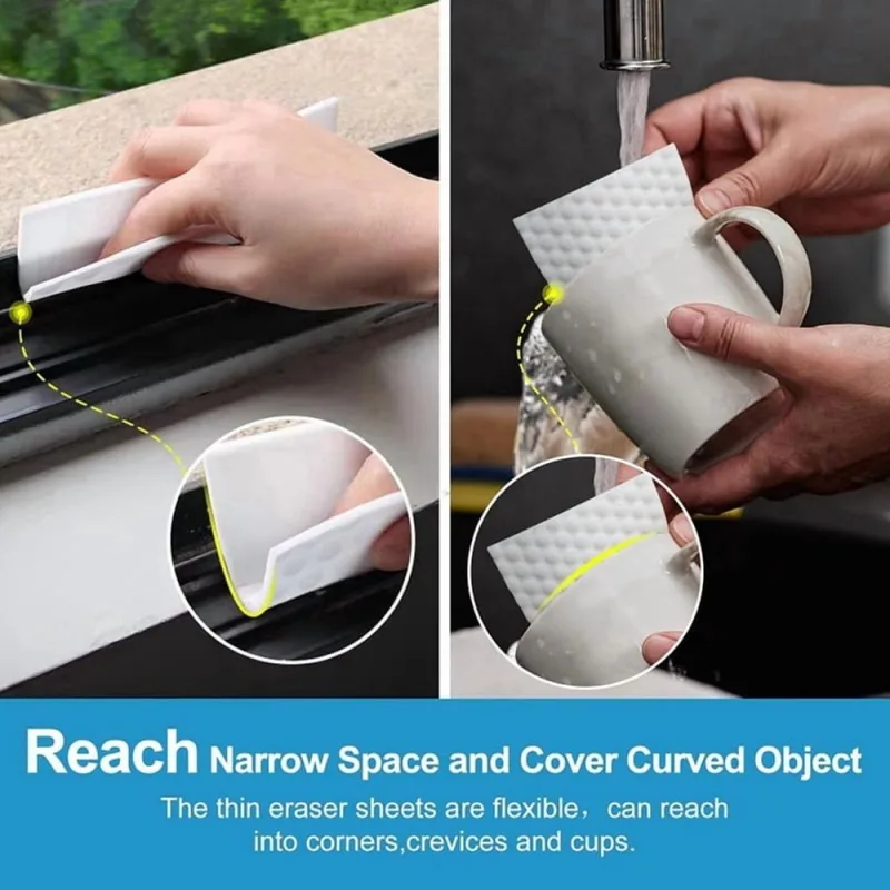 50 PCS Magic Sponge Eraser Sheets,Convex Point Melamine Sheets,Disposable Portable Magic Cleaning Eraser Thin Wipes