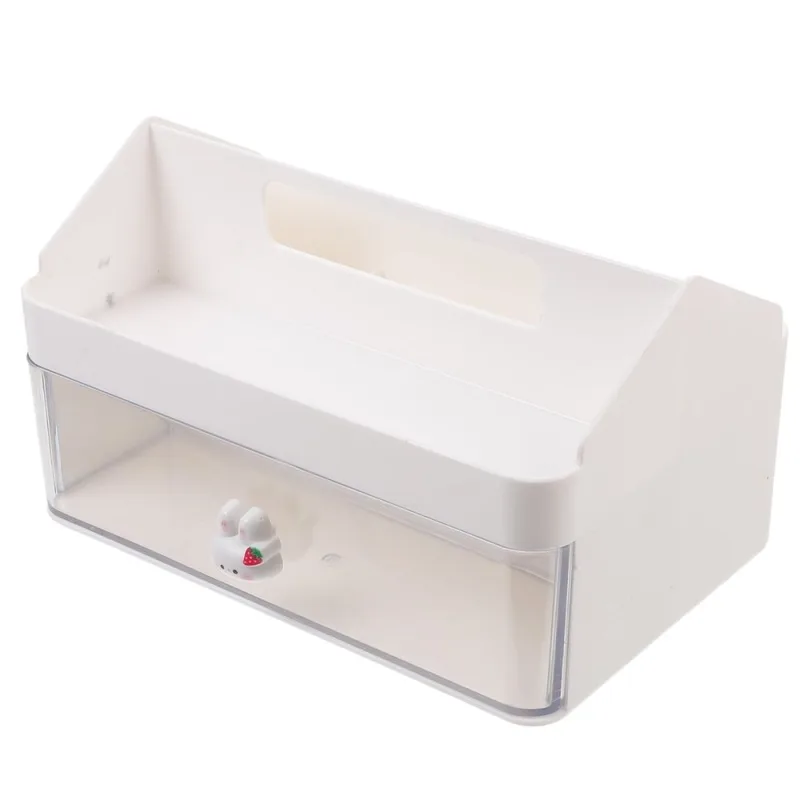 White PP Multi-Functional Desktop Storage Organizer for Office and Makeup