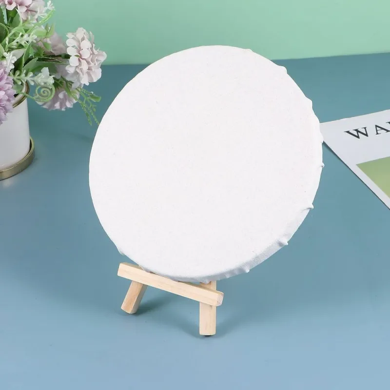4Pcs Round Art Panels Canvas Frame Set White Suitable for Oils Acrylic Drawing 4Pcs Round Art Panels Canvas Frame Set White Suitable for Oils Acrylic Drawing
