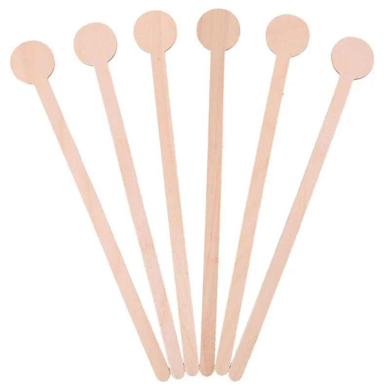 50-Pack Wooden Coffee Stirrers Disposable Stirring Sticks for Hot and Cold Beverages Mixing