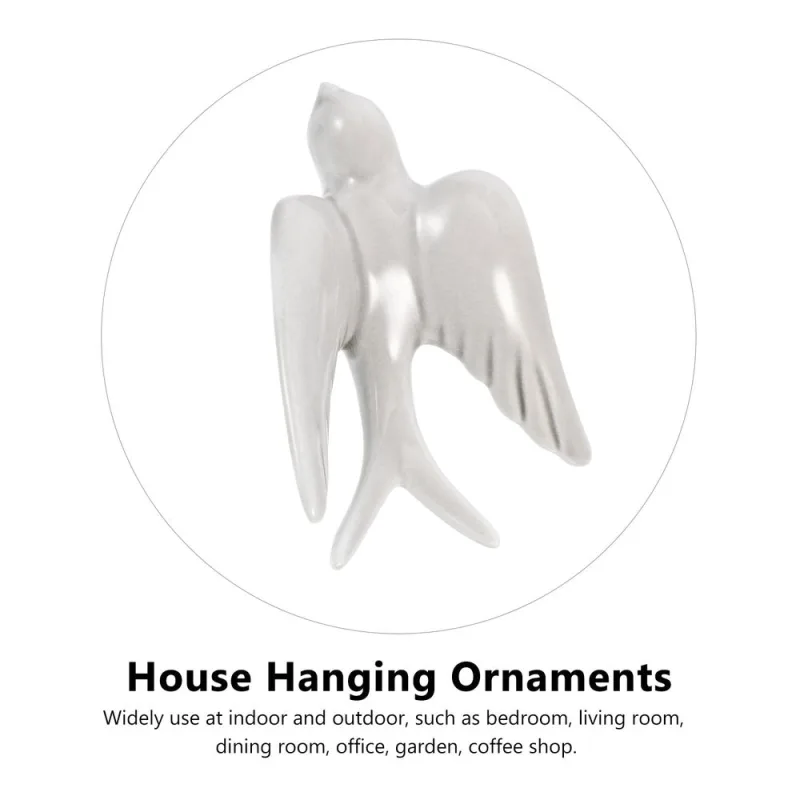 Ceramic Wall Mounted Hanging Grey 1Pack 6.5*4.7in