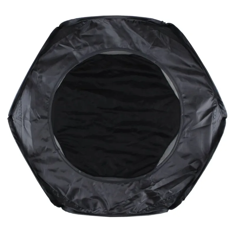 Polyester Mesh Hexagon Pop-up Laundry Hamper, Black