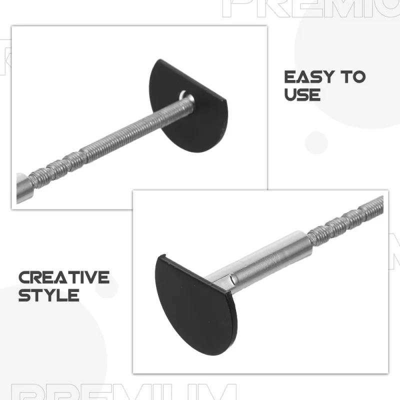 Universal Black Semi-Circular Door Hole Cover Plate for Hole , Replacement Hardware