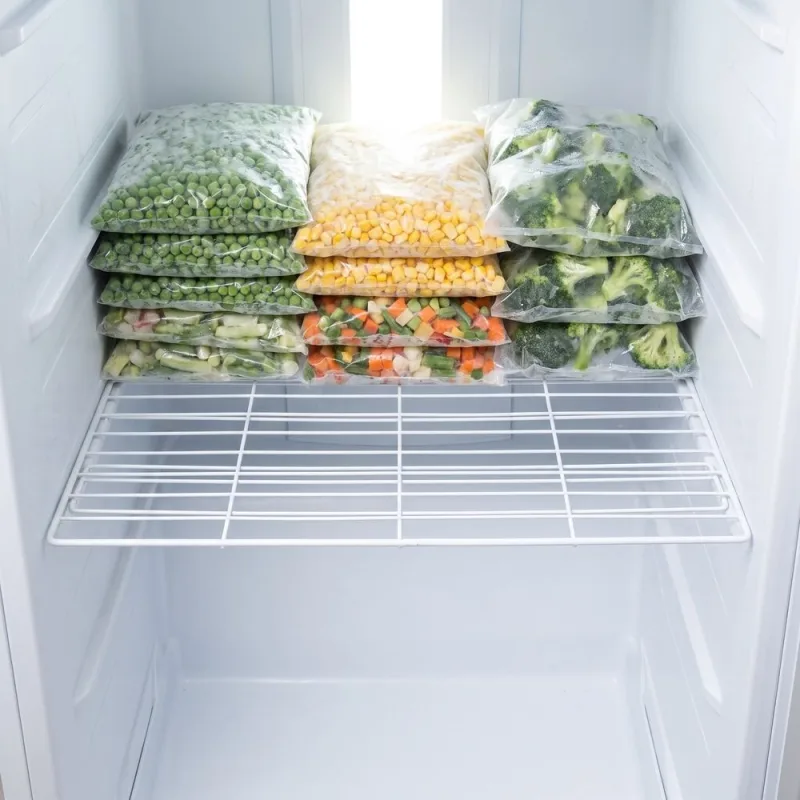 White Metal Freezer Shelf Rack for Enhanced Air Circulation and Durability