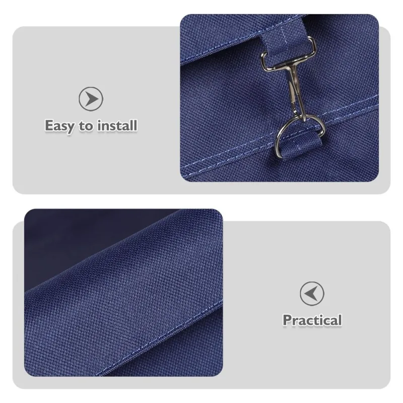 Versatile Blue Laundry Cart Replacement Bag, Oxford Cloth and Metal Hooks