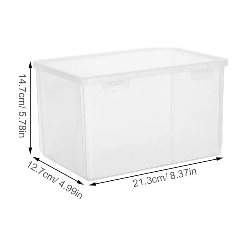 Clear CD Storage Container with Lid, Space-Saving Organizer for Home and Storage