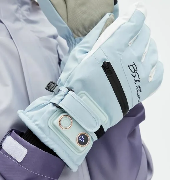 Winter Self-Heating Windproof Touchscreen – Winter Self-Heating Windproof Touchscreen Gloves-Blue and White