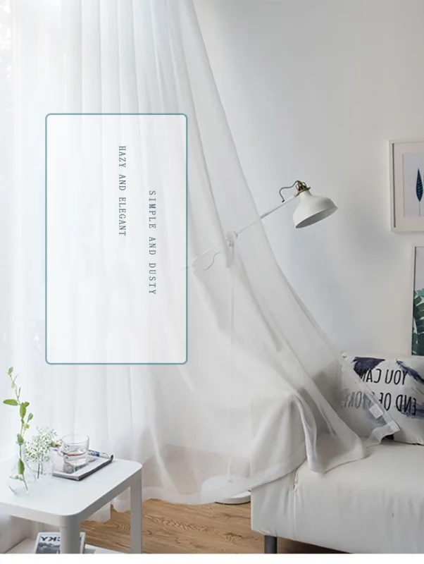 2 Pack Semi Blackout Sheer Curtains Light Blue