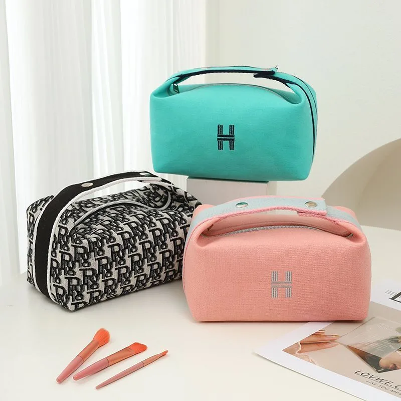 Women’s Canvas Crossbody Bag, Webbing Strap-Pink