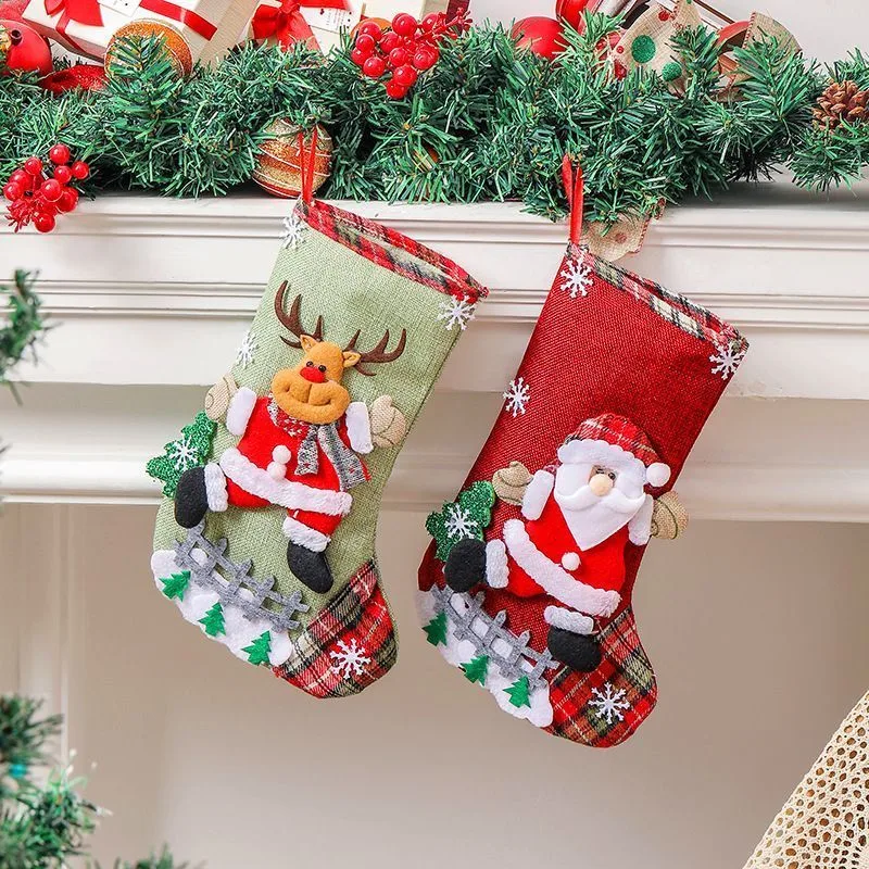 2pcs Snowman Christmas Stocking