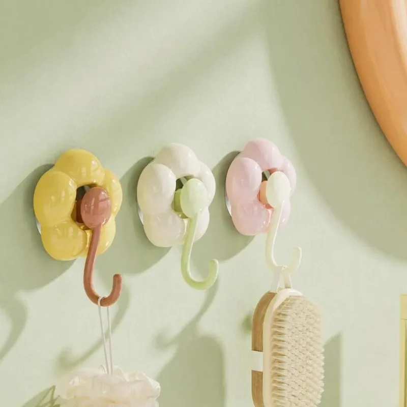 3pcs Flower Suction Cup No Trace Hooks