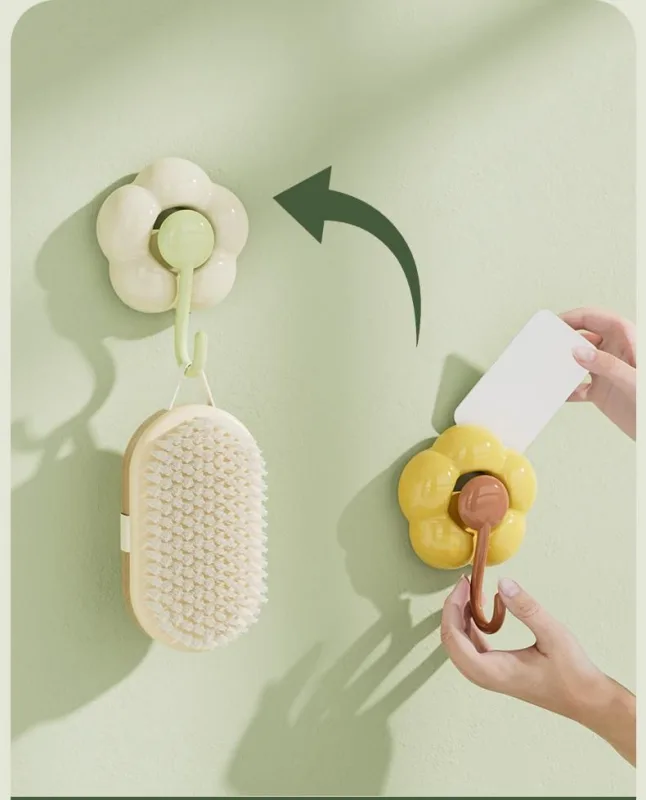 3pcs Flower Suction Cup No Trace Hooks