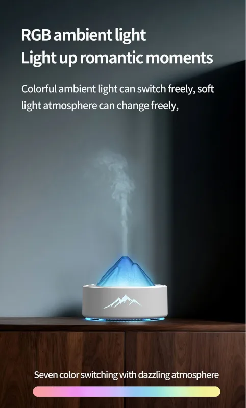 Tap Control Night Light Humidifier, Cream, Home Decor Gift