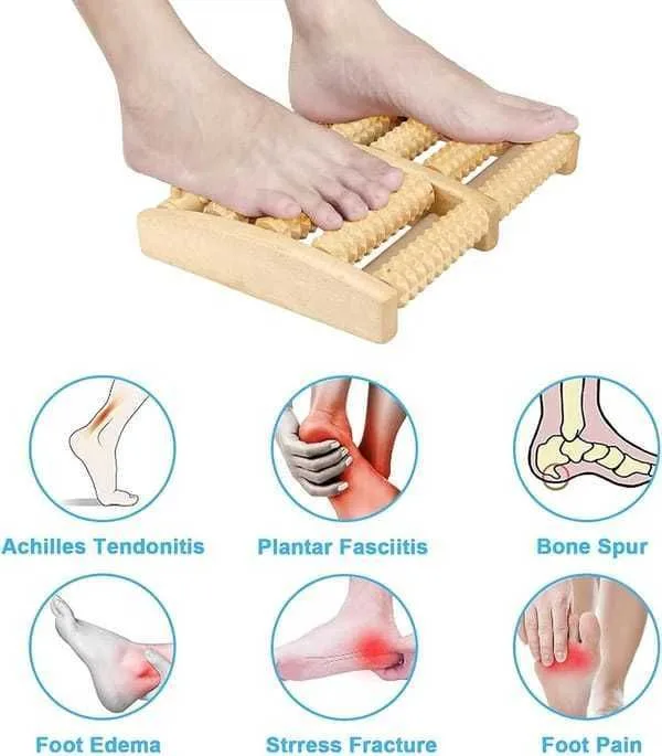 Five-Row Steel Tube Foot Roller Massager, Smooth Rolling Acupoint Massage, Practical Home Foot Care Gift