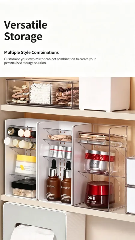 7 Grid Eyeshadow Storage Rack, Small Size Clear Acrylic Makeup Organiser