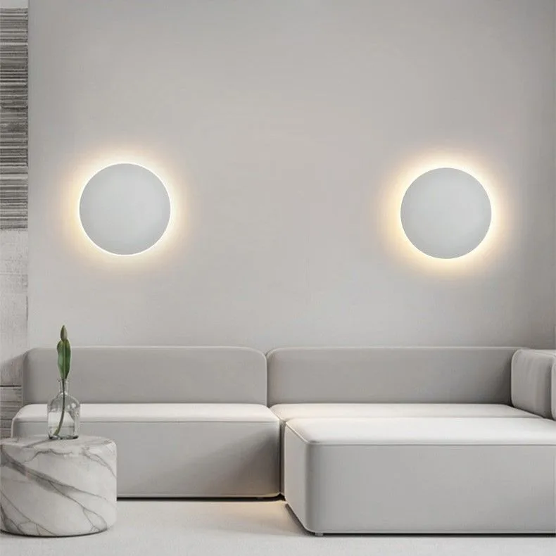 30CM Black Sensor Eclipse LED Wall Light Stepless Dimming