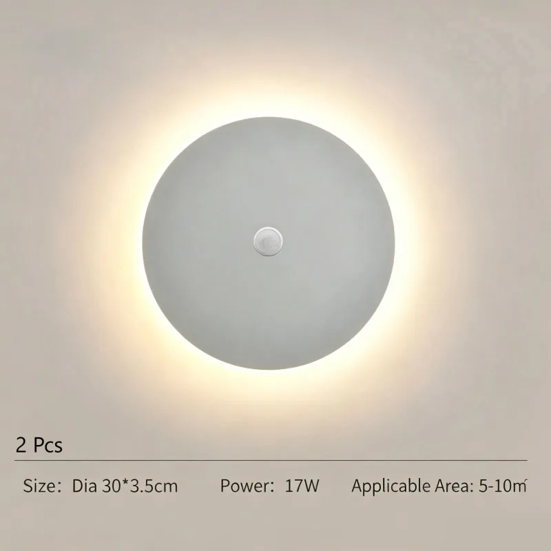 30CM White Sensor Eclipse Wall Light 2Pcs Stepless Dimming 30CM White Sensor Eclipse Wall Light 2Pcs Stepless Dimming