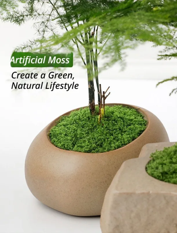 diy artificial moss lawn-New moss (light green thread style) 1m × 1m