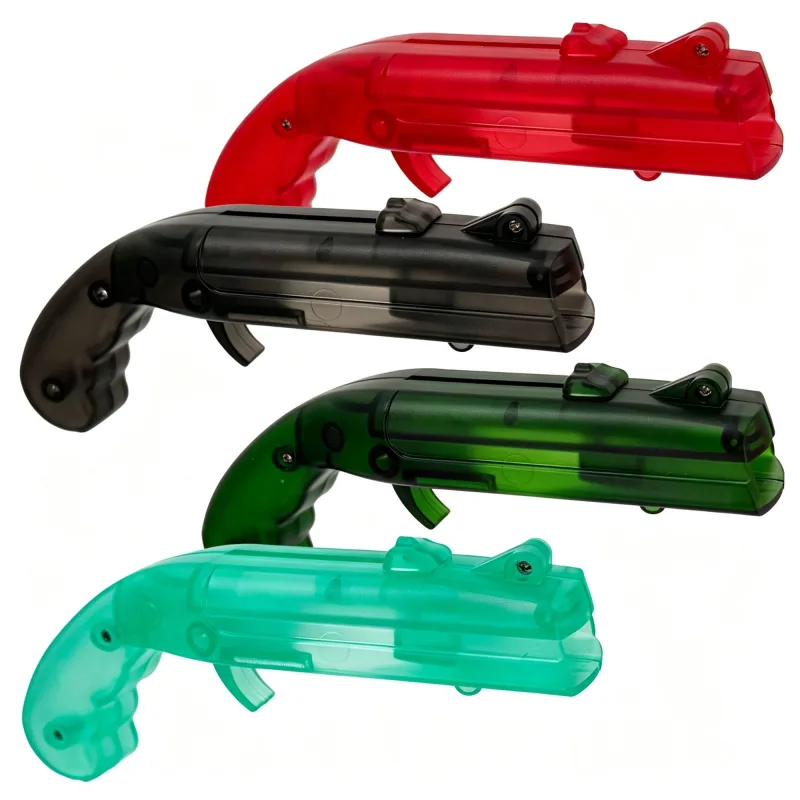 2 Pack Transparent Black ABS Bottle Opener | Christmas Sleek Tech Gift | See-Through Bottle Cap Shooter Modern Bar Gadget with Printed Pouch