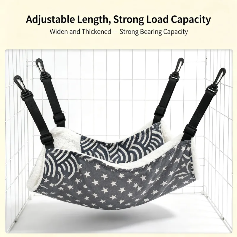 57x47cm White Blue Striped Adjustable Cat Hammock | Halloween Breezy Airy Gift | Extra Large Lightweight Striped Cat Hammock for Multi Cats