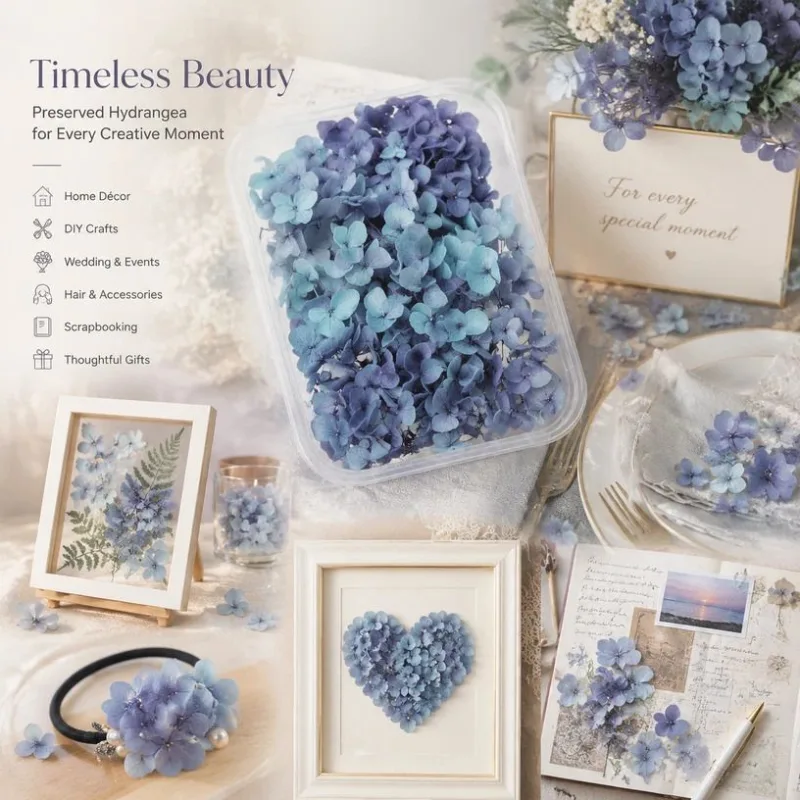 Gradient Preserved Hydrangea Floral DIY Accessory Blue Purple Shade 5g Pack Gradient Preserved Hydrangea Floral DIY Accessory Blue Purple Shade 5g Pack