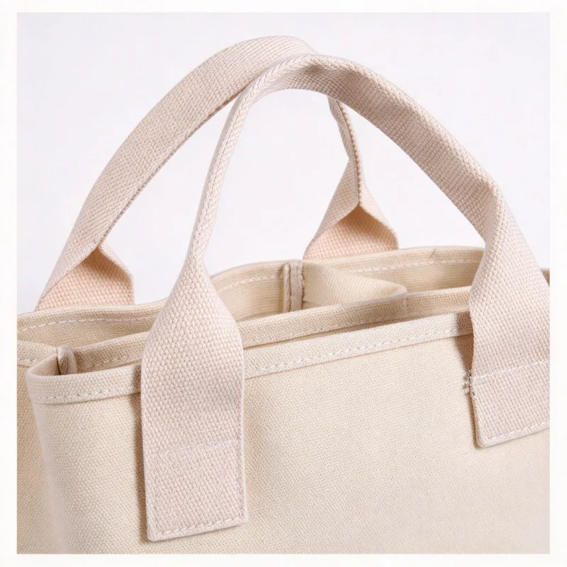 16Oz Pure White Canvas Lunch Tote Bag, Reusable Women Hand‑Carried Handbag, Halloween Daily Work Outdoor Picnic Pouch